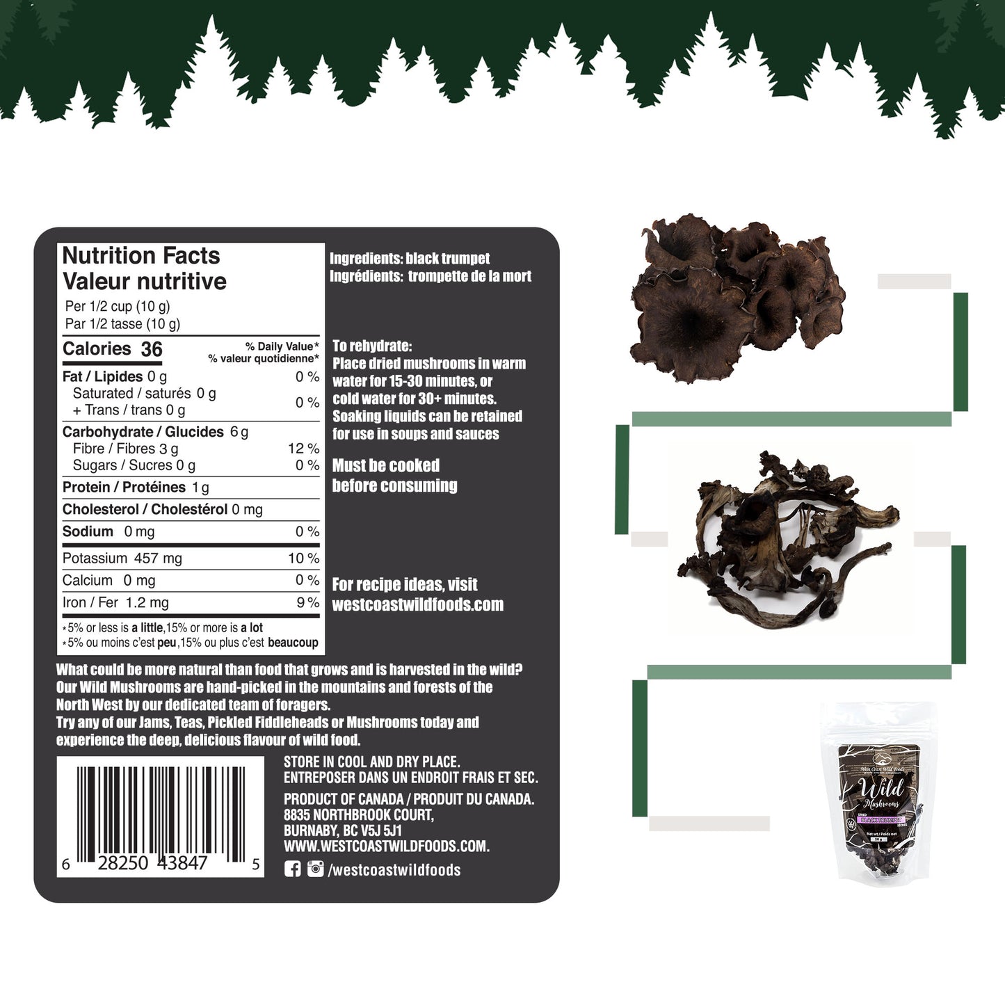 Dried Black Trumpet