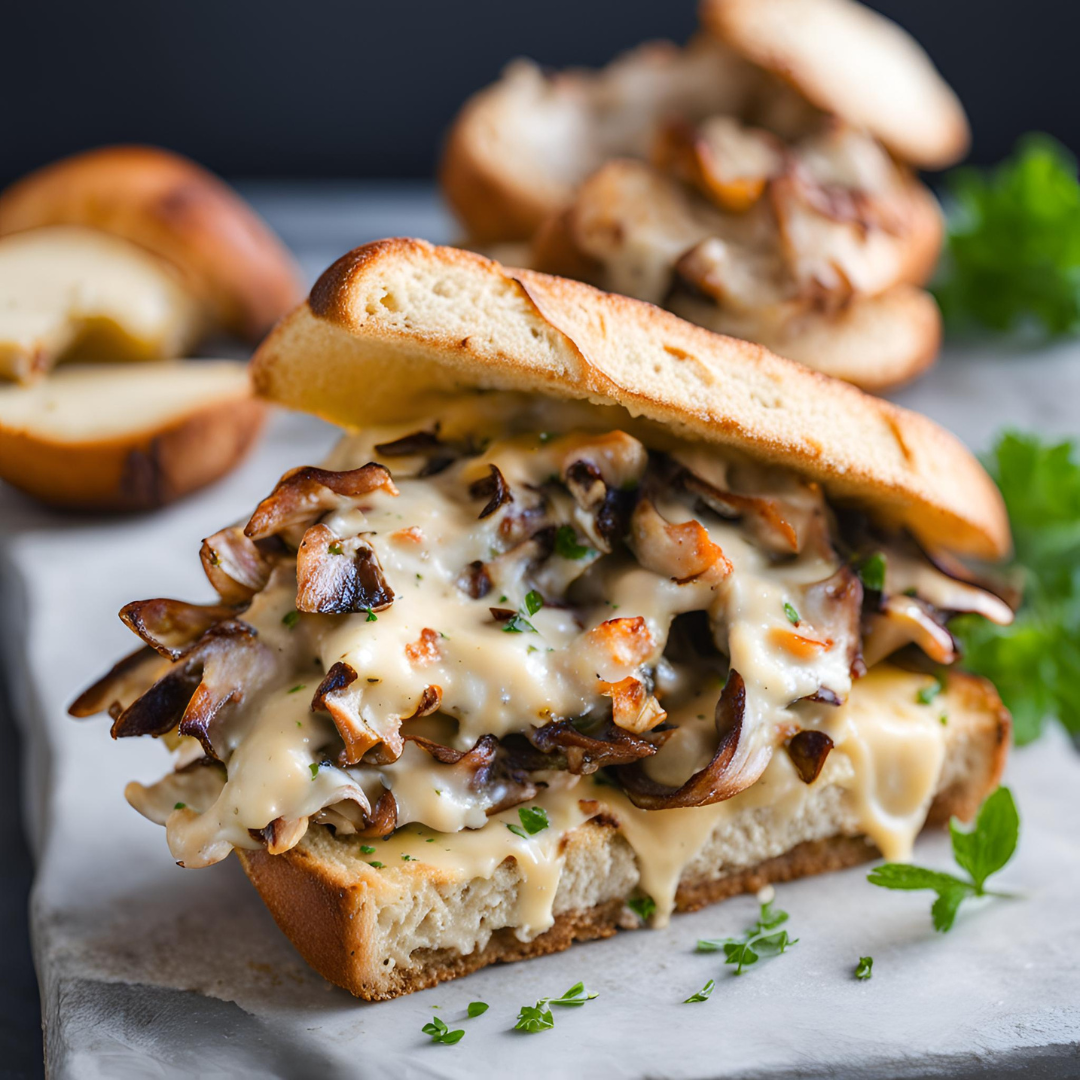 Wild Lobster Mushroom and Cheese Sandwich