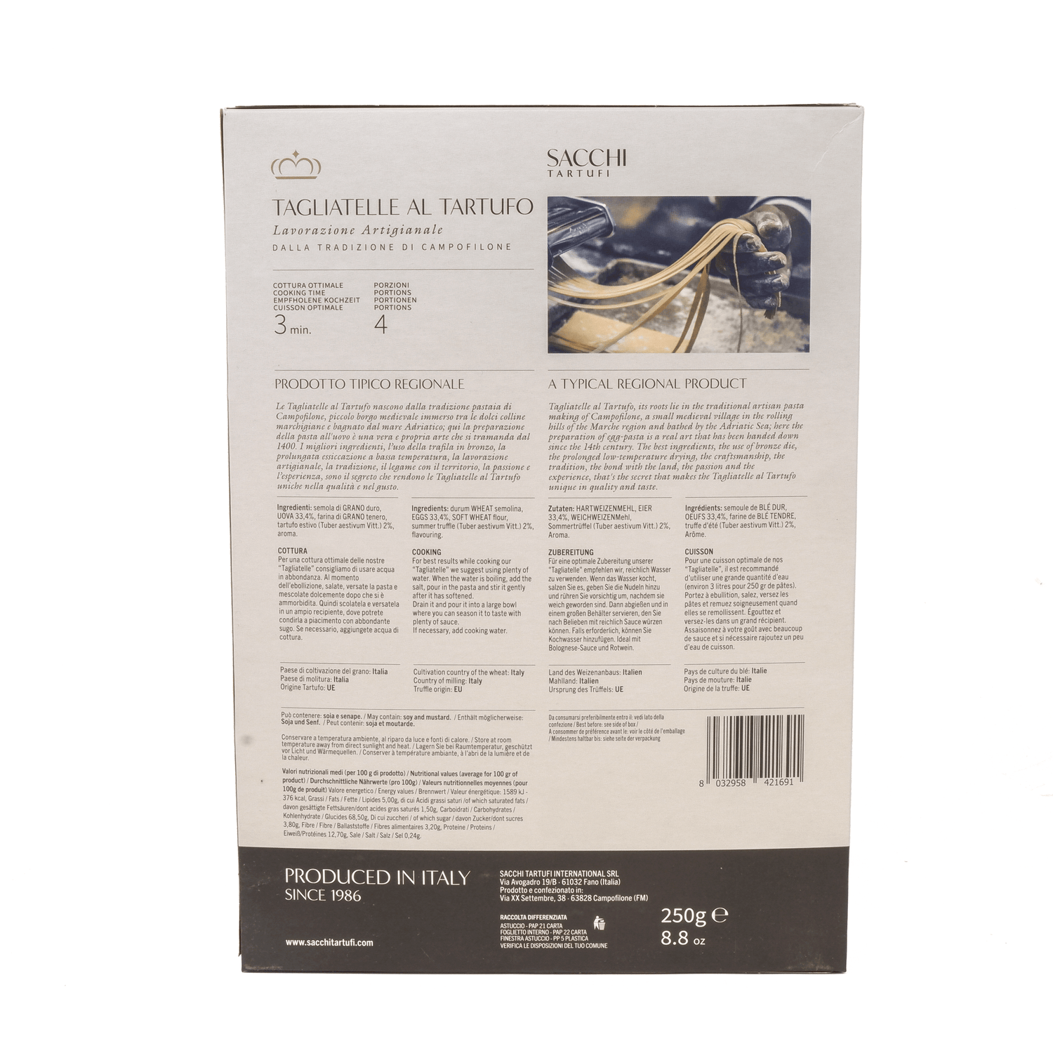 Black Truffle Tagliatelle Pasta